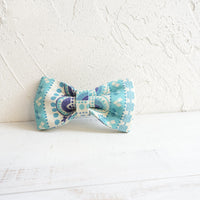 HKM-219795 Blue Polyester Pet Bow Tie Collar - Adjustable Sizes XS to XL