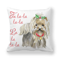 HKM-219795 Christmas Cartoon Cute Dog Peach Skin Fabric Pillow Cover - 45x45cm, Plush Material, Chinese Style, Multiple Colors