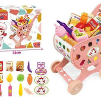 HKM-219795 Supermarket Grocery Store Toy Set with Shopping Cart for Kids Ages 2-13