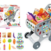 HKM-219795 Supermarket Grocery Store Toy Set with Shopping Cart for Kids Ages 2-13