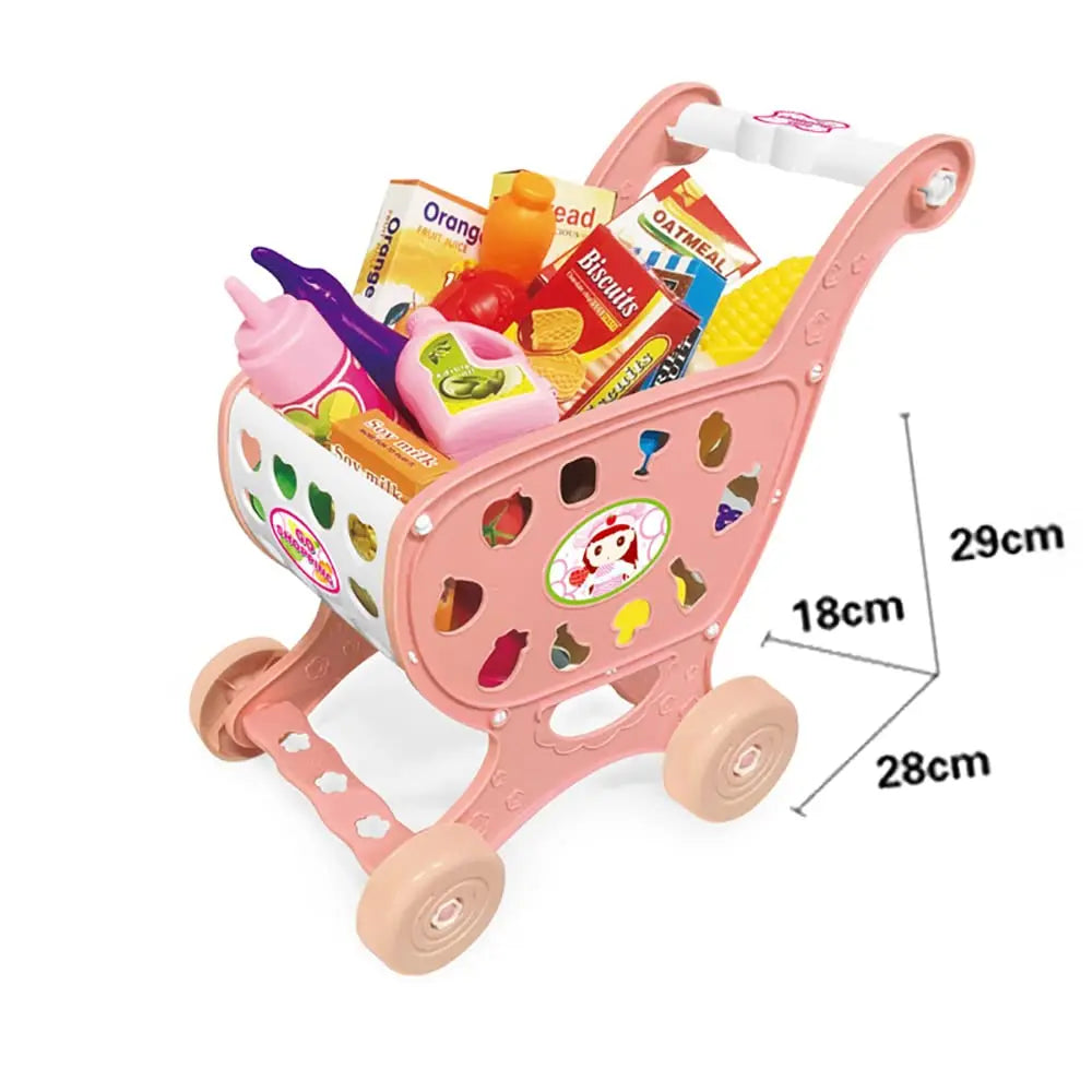 HKM-219795 Supermarket Grocery Store Toy Set with Shopping Cart for Kids Ages 2-13