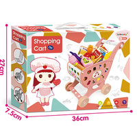 HKM-219795 Supermarket Grocery Store Toy Set with Shopping Cart for Kids Ages 2-13
