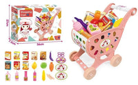 HKM-219795 Supermarket Grocery Store Toy Set with Shopping Cart for Kids Ages 2-13