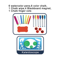 HKM-219923 Magic Erasable 2-in-1 Drawing Board for Kids with Pen and Chalk, Educational Toy for Ages 5-7