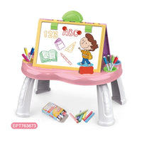HKM-219923 Magic Erasable 2-in-1 Drawing Board for Kids with Pen and Chalk, Educational Toy for Ages 5-7