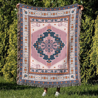 HKM-219923 Multifunctional Cotton Sofa Blanket Cover with Geometric Patterns in Various Sizes and Colors