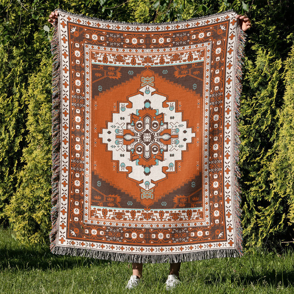 HKM-219923 Multifunctional Cotton Sofa Blanket Cover with Geometric Patterns in Various Sizes and Colors