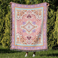 HKM-219923 Multifunctional Cotton Sofa Blanket Cover with Geometric Patterns in Various Sizes and Colors