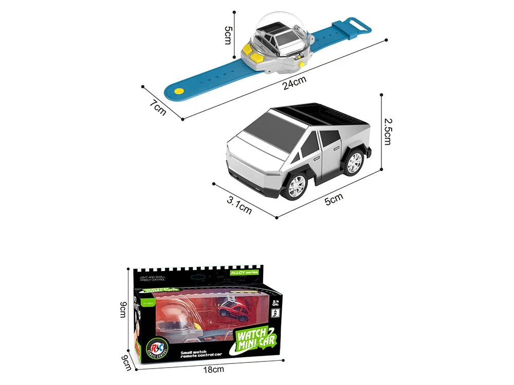 HKM-220115 Mini Handheld Alloy Remote Control Racing Car with Lights - Rechargeable 2.4G Wireless Toy Vehicle