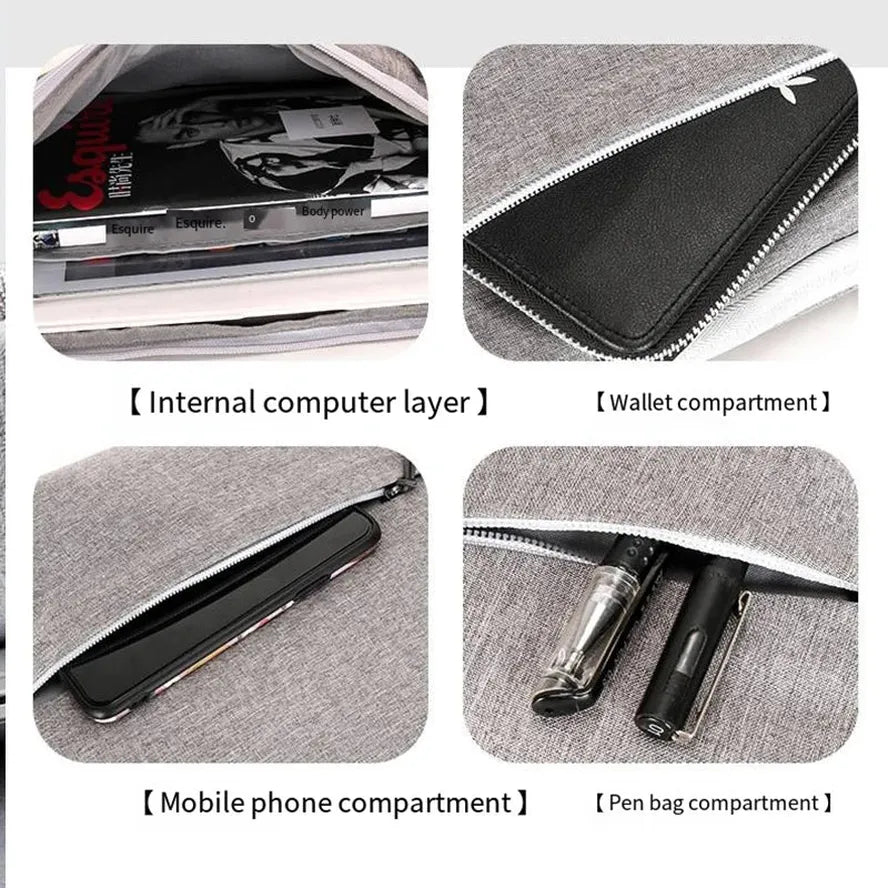 KTX-220179 Waterproof Unisex Tote Bag for Laptops and Tablets - Versatile Crossbody Briefcase Sleeve Cover