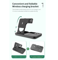 HKM-220307 15W Wireless Charger with Mobile Phone Holder, Watch and Headset Compatibility, Qi Standard, Black/White/Green