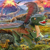 HKM-220371 Electric Walking Simulation Dinosaur Toy with Light Projection and Raw Egg for Children