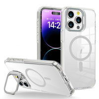 HKM-220371 Transparent Metal Invisible Frame Bracket for iPhone 11, 12, 13, 14 Series with Magnetic Suction and Anti-Fingerprint Features