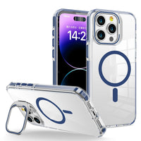 HKM-220371 Transparent Metal Invisible Frame Bracket for iPhone 11, 12, 13, 14 Series with Magnetic Suction and Anti-Fingerprint Features