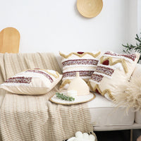 HKM-220499 Geometric Patterned Square Pillow Cushion for Bay Windows and Home Decor