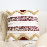 HKM-220499 Geometric Patterned Square Pillow Cushion for Bay Windows and Home Decor