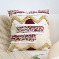 HKM-220499 Geometric Patterned Square Pillow Cushion for Bay Windows and Home Decor