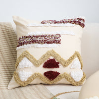 HKM-220499 Geometric Patterned Square Pillow Cushion for Bay Windows and Home Decor