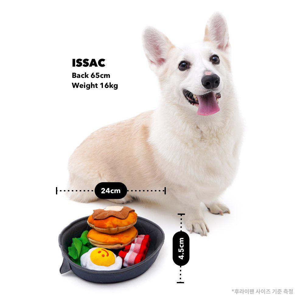 HKM-220563 Cute Bacon Breakfast Sniffing Toy for Dogs - Interactive Food Dispenser and Slow Feeder