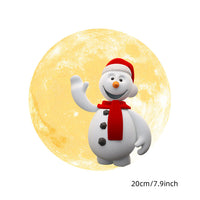 HKM-220563 Medium Christmas Moon Wall Stickers, PVC Mural Decor for Bedroom