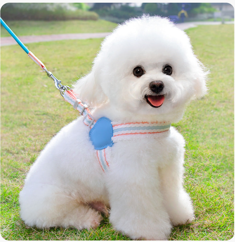 HKM-220627 Breathable Summer Dog Leash and Chest Vest for Small to Medium Breeds