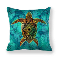 HKM-220819 Soft Plush Turtle Cushion Cover, 45x45cm, Digital Print Design