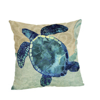 HKM-220819 Soft Plush Turtle Cushion Cover, 45x45cm, Digital Print Design