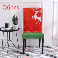 HKM-220883 Universal Christmas Elastic Chair Cover in Festive Designs - Polyester and Spandex Blend