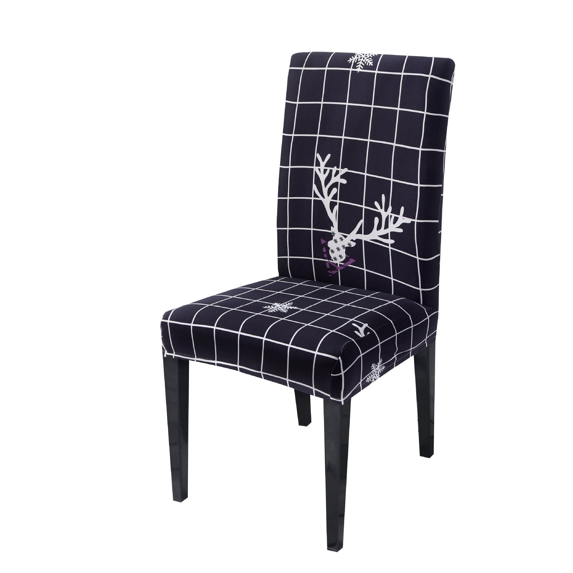HKM-220883 Universal Christmas Elastic Chair Cover in Festive Designs - Polyester and Spandex Blend
