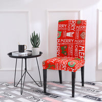 HKM-220883 Universal Christmas Elastic Chair Cover in Festive Designs - Polyester and Spandex Blend