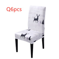 HKM-220883 Universal Christmas Elastic Chair Cover in Festive Designs - Polyester and Spandex Blend