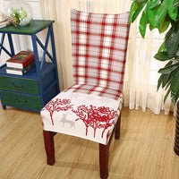 HKM-220883 Universal Christmas Elastic Chair Cover in Festive Designs - Polyester and Spandex Blend