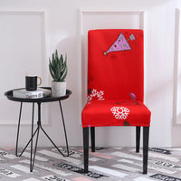 HKM-220883 Universal Christmas Elastic Chair Cover in Festive Designs - Polyester and Spandex Blend