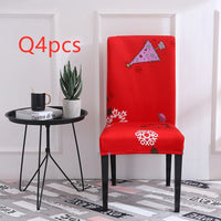 HKM-220883 Universal Christmas Elastic Chair Cover in Festive Designs - Polyester and Spandex Blend