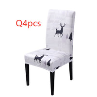HKM-220883 Universal Christmas Elastic Chair Cover in Festive Designs - Polyester and Spandex Blend