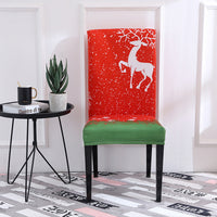 HKM-220883 Universal Christmas Elastic Chair Cover in Festive Designs - Polyester and Spandex Blend