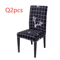HKM-220883 Universal Christmas Elastic Chair Cover in Festive Designs - Polyester and Spandex Blend