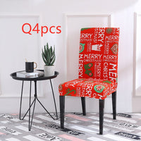HKM-220883 Universal Christmas Elastic Chair Cover in Festive Designs - Polyester and Spandex Blend