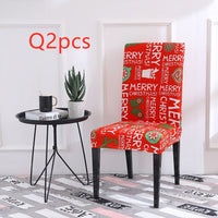 HKM-220883 Universal Christmas Elastic Chair Cover in Festive Designs - Polyester and Spandex Blend