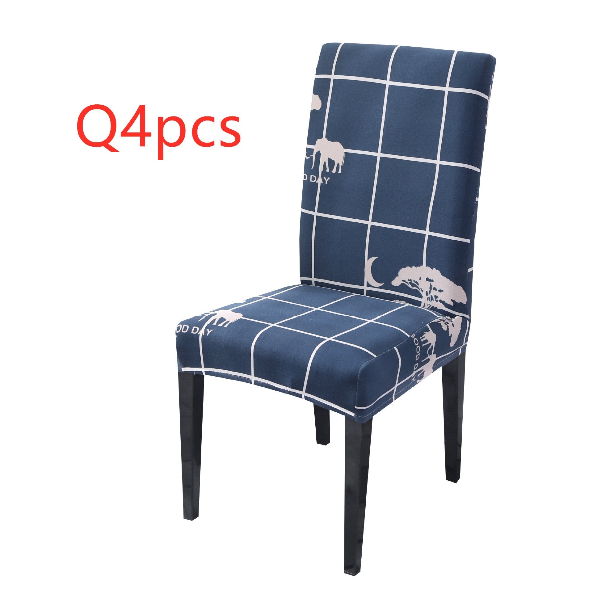 HKM-220883 Universal Christmas Elastic Chair Cover in Festive Designs - Polyester and Spandex Blend
