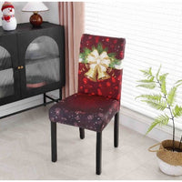 HKM-220883 Universal Christmas Elastic Chair Cover in Festive Designs - Polyester and Spandex Blend