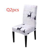HKM-220883 Universal Christmas Elastic Chair Cover in Festive Designs - Polyester and Spandex Blend