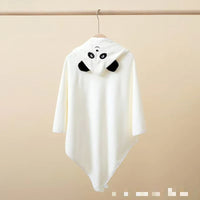 HKM-220947 Soft Cartoon Baby Hooded Bath Towel, 105*105cm, Coral Fleece, Animal Print for Toddlers