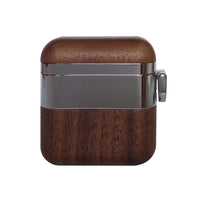 HKM-221011 Wooden Wireless Bluetooth Headset Cover Compatible with iPhone Models - Flip Style, Easy to Use, Lightweight, Durable Storage Solution