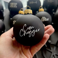 HKM-221075 Funny Black Christmas Ornament - Plastic Decoration, 6cm x 4cm