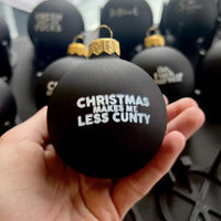 HKM-221075 Funny Black Christmas Ornament - Plastic Decoration, 6cm x 4cm