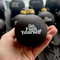 HKM-221075 Funny Black Christmas Ornament - Plastic Decoration, 6cm x 4cm
