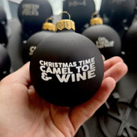 HKM-221075 Funny Black Christmas Ornament - Plastic Decoration, 6cm x 4cm