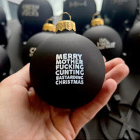 HKM-221075 Funny Black Christmas Ornament - Plastic Decoration, 6cm x 4cm