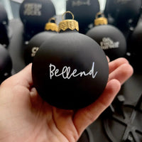 HKM-221075 Funny Black Christmas Ornament - Plastic Decoration, 6cm x 4cm